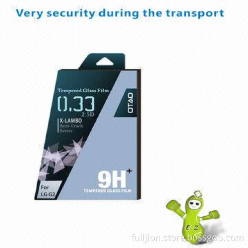 2.5D 9H hardness 0.3mm tempered-glass screen protective film for LG G2